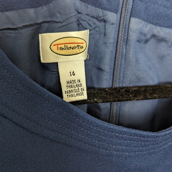 Talbots 100% wool dress size 14 sheath pencil sleeveless workwear - Picture 5 of 6